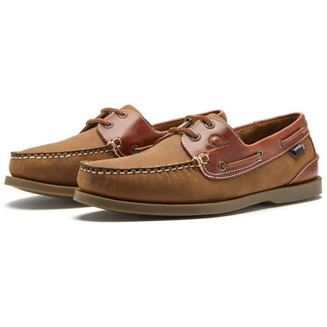 CHATHAM Mens Bermuda II G2 Leather Boat Shoes - Walnut/Seahorse