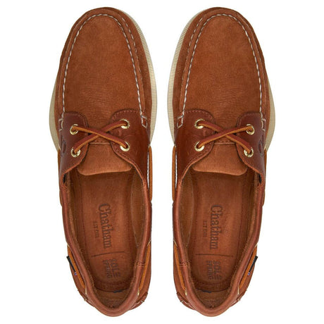 CHATHAM Mens Bermuda II G2 Leather Boat Shoes - Walnut/Seahorse