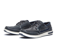 Load image into Gallery viewer, CHATHAM Mens Buton G2 Leather Boat Shoes - Navy/White
