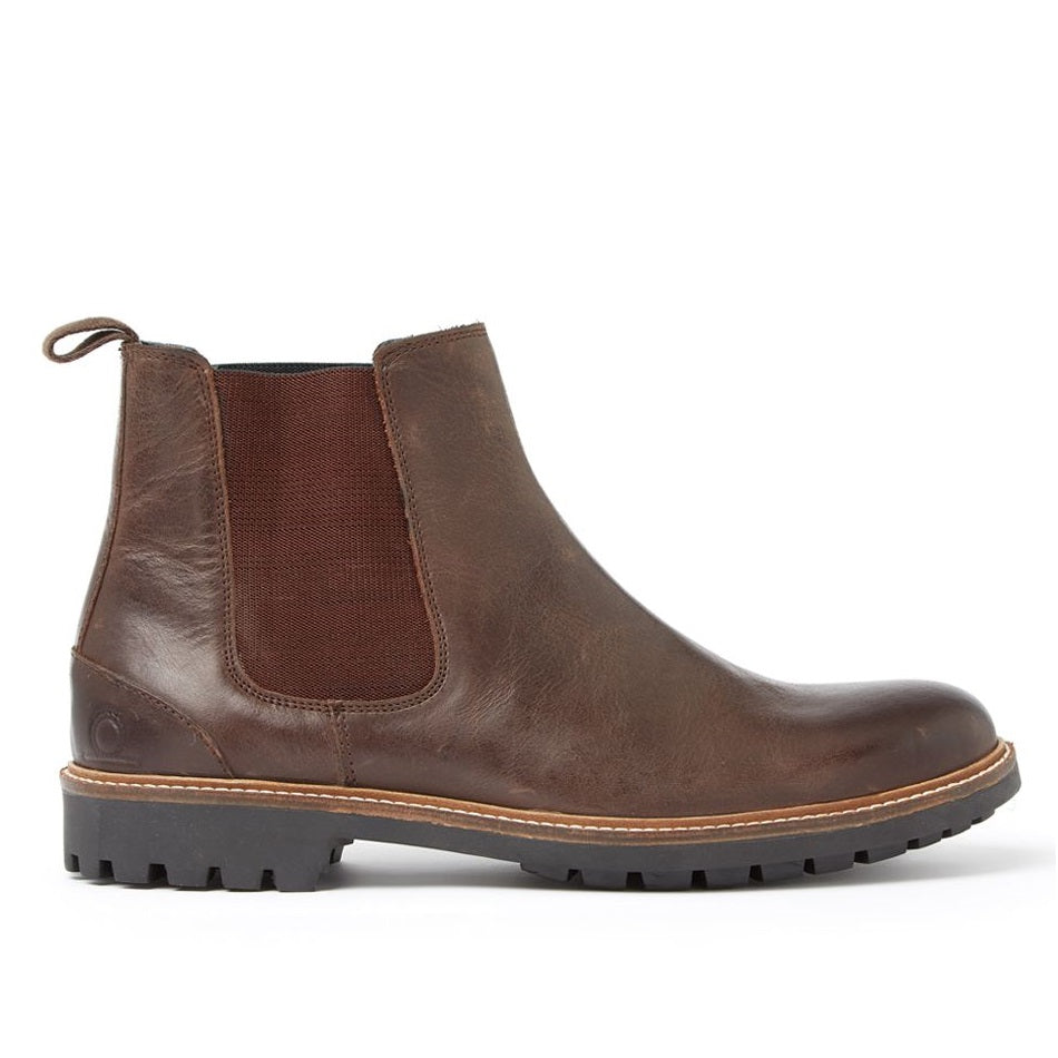 CHATHAM Mens Chirk Leather Chelsea Boots - Dark Brown