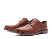 Load image into Gallery viewer, CHATHAM Mens Wentworth Tumbled Leather Derby Shoes - Dark Tan
