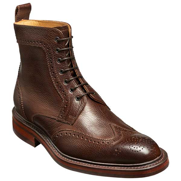 BARKER Calder Boots - Mens Chukka - Dark Brown Grain