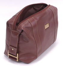 Load image into Gallery viewer, Dents English Tan Leather Washbag - Top Opening
