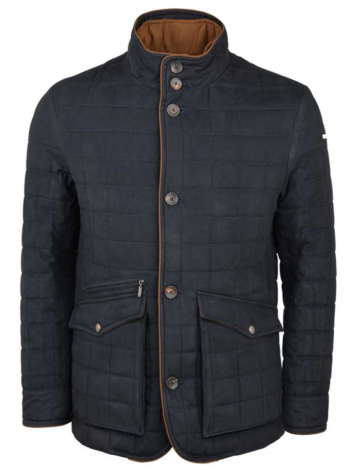 MAGEE Jacket - Mens Classic Glenveigh Quilted - Navy