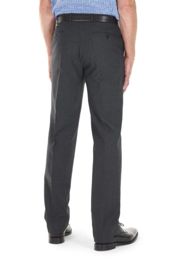 60% OFF - GURTEEN Trousers - Cologne Formal Stretch Flannels - Charcoal - Size: 34 SHORT & 32 LONG