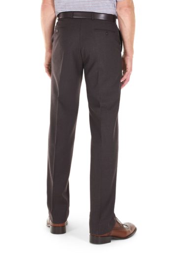60% OFF - GURTEEN Trousers  - Cologne Formal Stretch Flannels - Conker Brown - Size: 34 SHORT & 40 REG