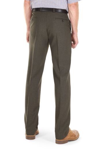 60% OFF - GURTEEN Trousers - Cologne Formal Stretch Flannels - Lovat Green - Size: 40 REG
