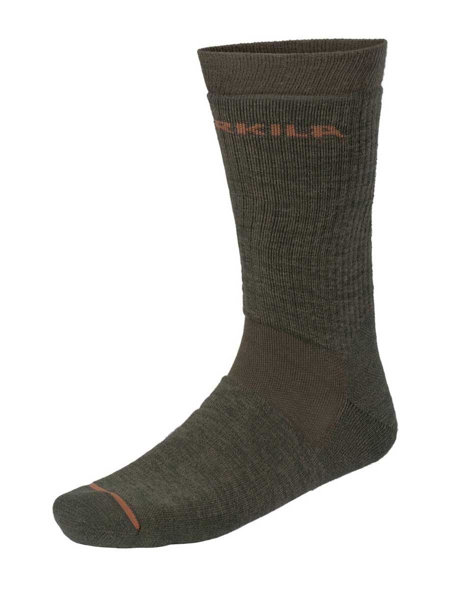 HARKILA Pro Hunter 2.0 Short Socks - Merino Wool With NanoGlide - Willow Green / Shadow Brown