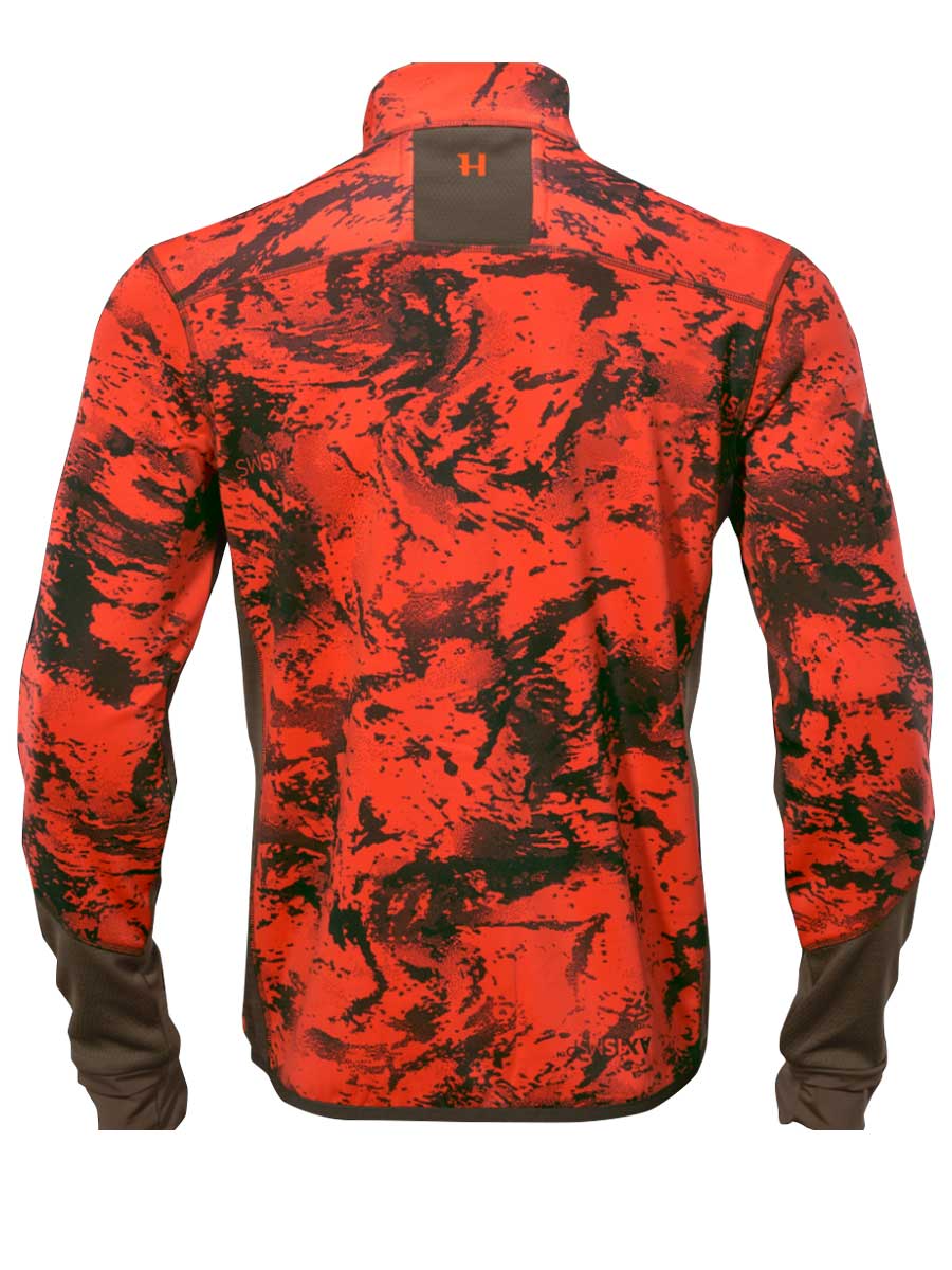 HARKILA Wildboar Pro Camo Fleece Jacket - Mens - AXIS MSP Wildboar Orange / Shadow Brown