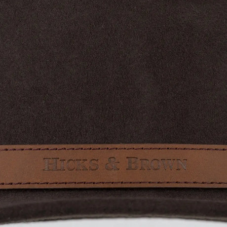 HICKS & BROWN Ladies Suffolk Fedora Hat - Guinea and Pheasant Feather - Dark Brown Hicks and Brown