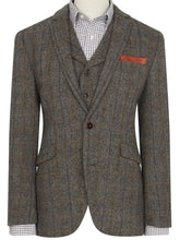 Load image into Gallery viewer, HARRIS TWEED Jacket - Mens Sumburgh - Mid-Brown with Check
