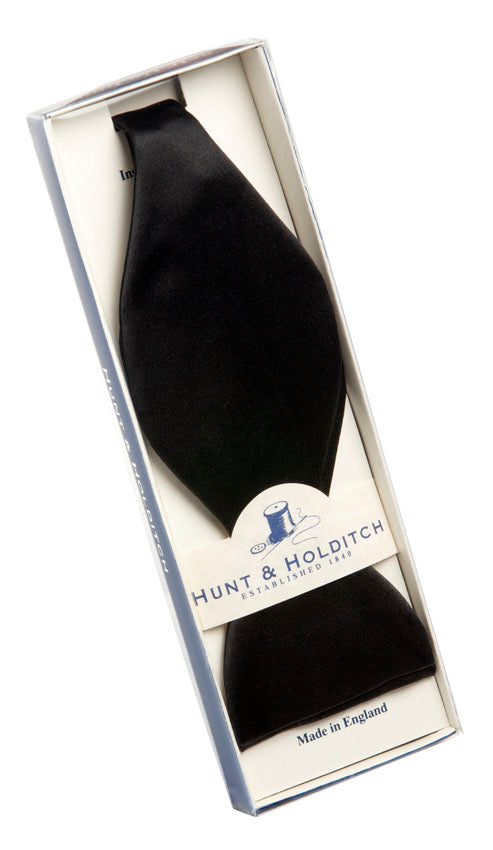 Self Tie Black Bow Tie by Hunt & Holditch