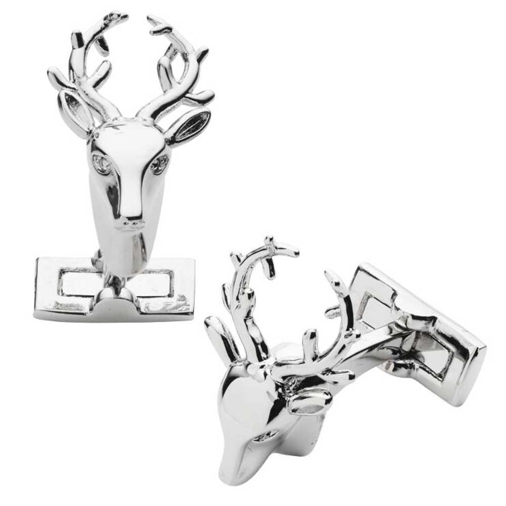 LAKSEN Trophy Deer Cufflinks - Silver