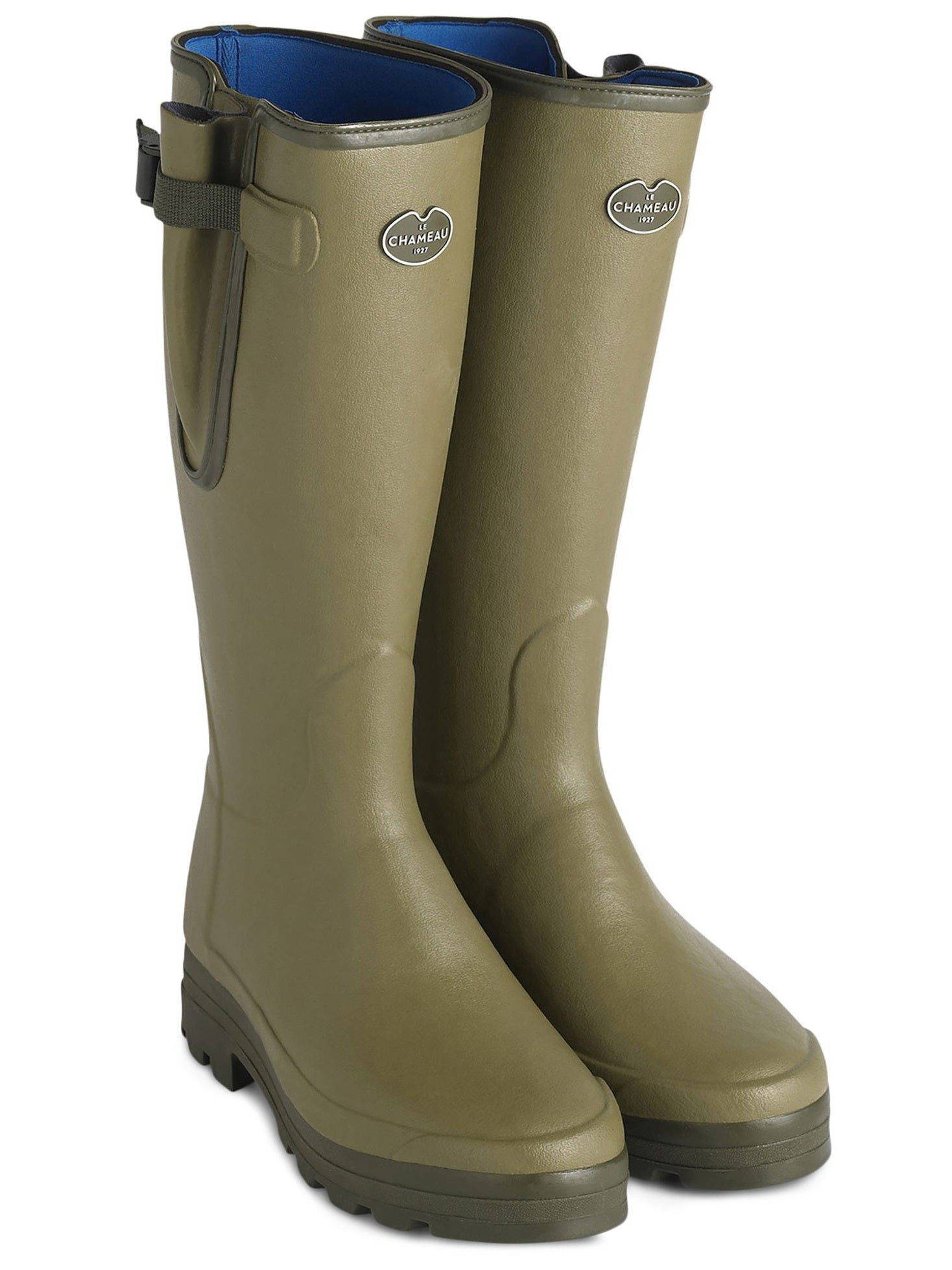 LE CHAMEAU Vierzonord XL Wide Calf Boots - Mens Neoprene Lined - Vert Vierzon