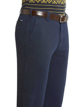 Load image into Gallery viewer, 30% OFF - MEYER Trousers - New York 5548 Super Stretch Cotton Chinos - Navy - Size 42 REG
