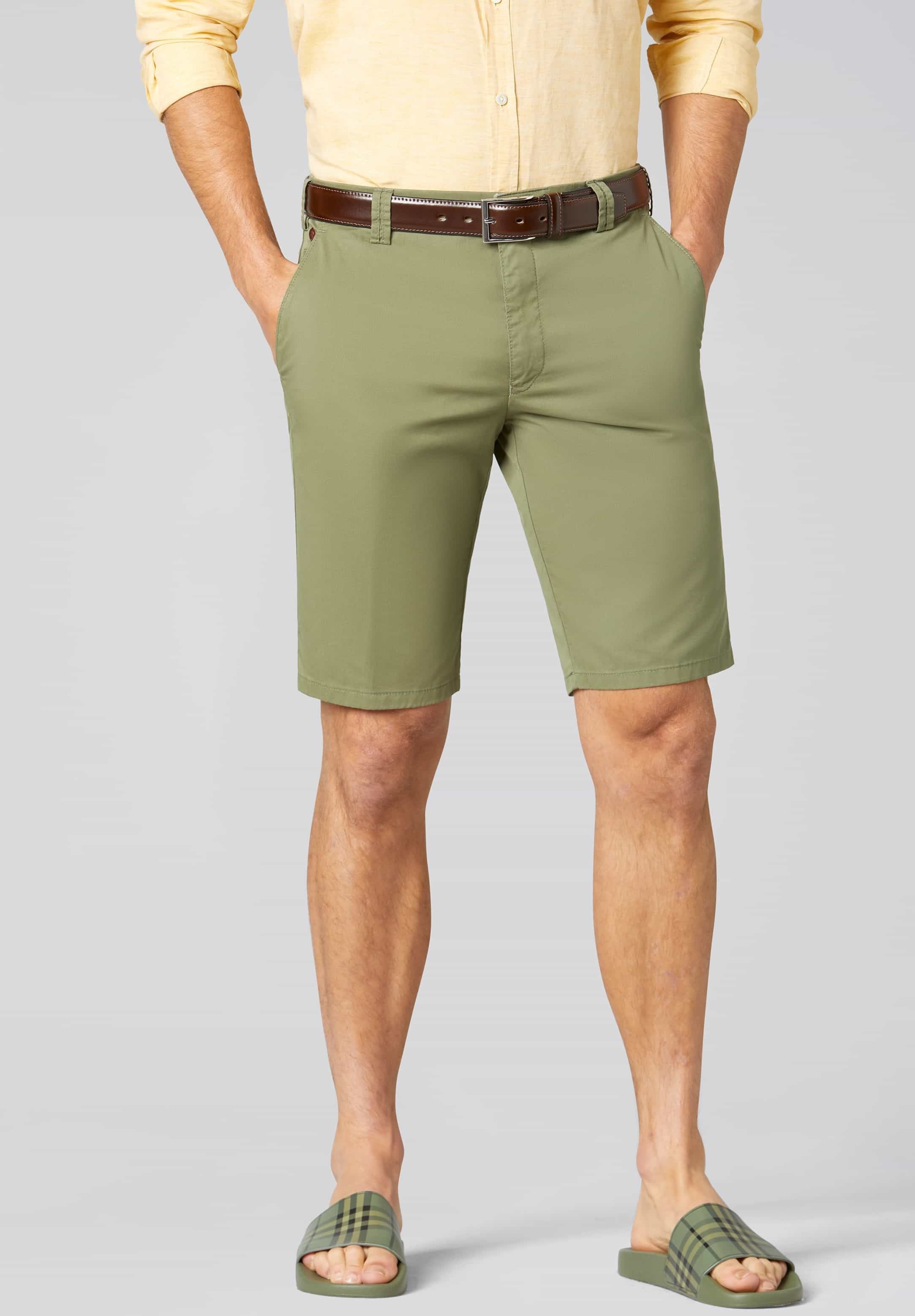 MEYER B-Palma Shorts - Men's Cotton Twill - Green