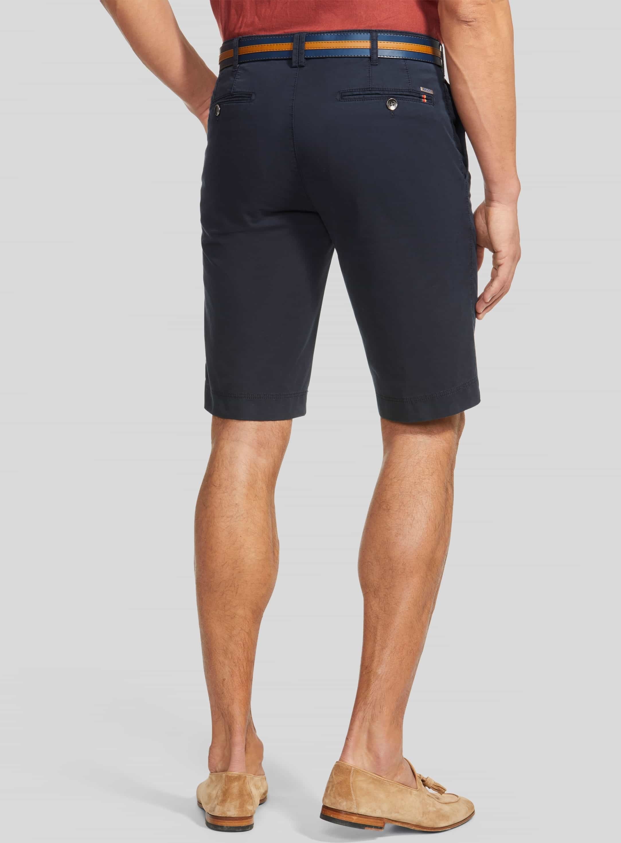 30% OFF - MEYER B-Palma Shorts - Men's Cotton Twill - Navy - Size: 38" Waist