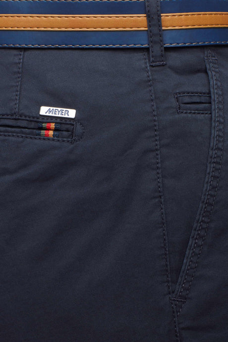 MEYER B-Palma 3011 Shorts - Men's Cotton Twill - Navy Meyer