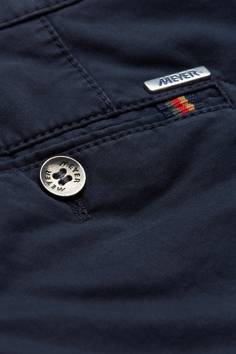 MEYER B-Palma 3011 Shorts - Men's Cotton Twill - Navy Meyer