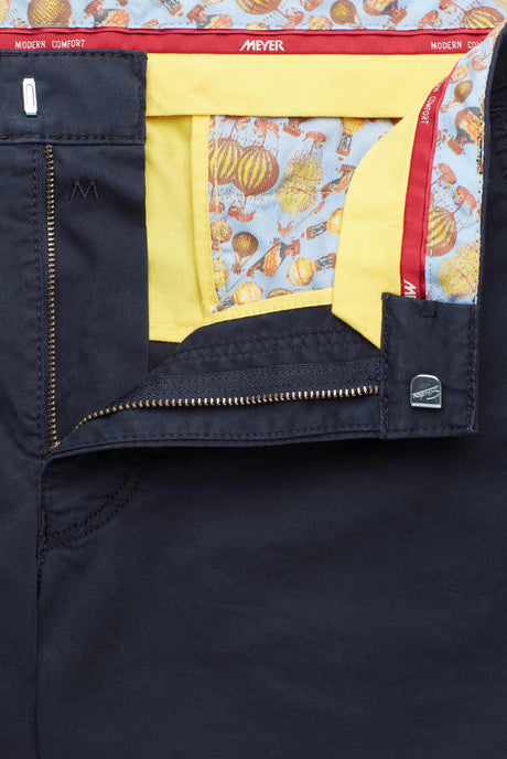 MEYER B-Palma 3011 Shorts - Men's Cotton Twill - Navy Meyer