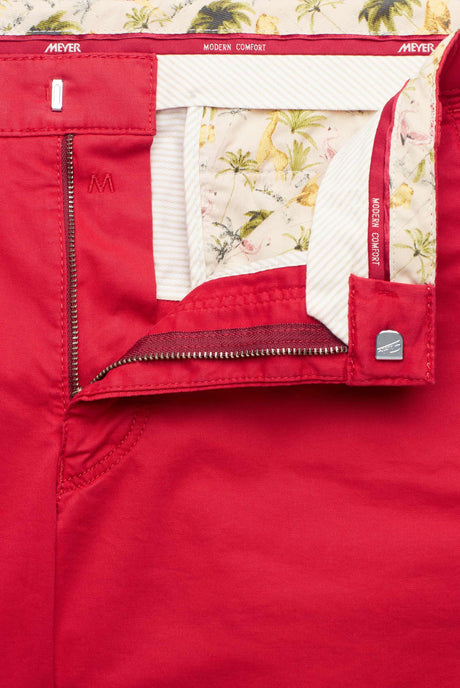 50% OFF - MEYER B-Palma Shorts - Men's Cotton Twill - Red - Size: 38" Waist Meyer