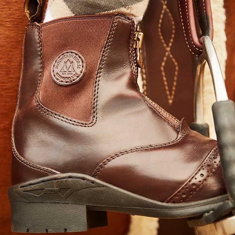 MOUNTAIN HORSE Aurora Zip Paddock Boots Brown A Farley