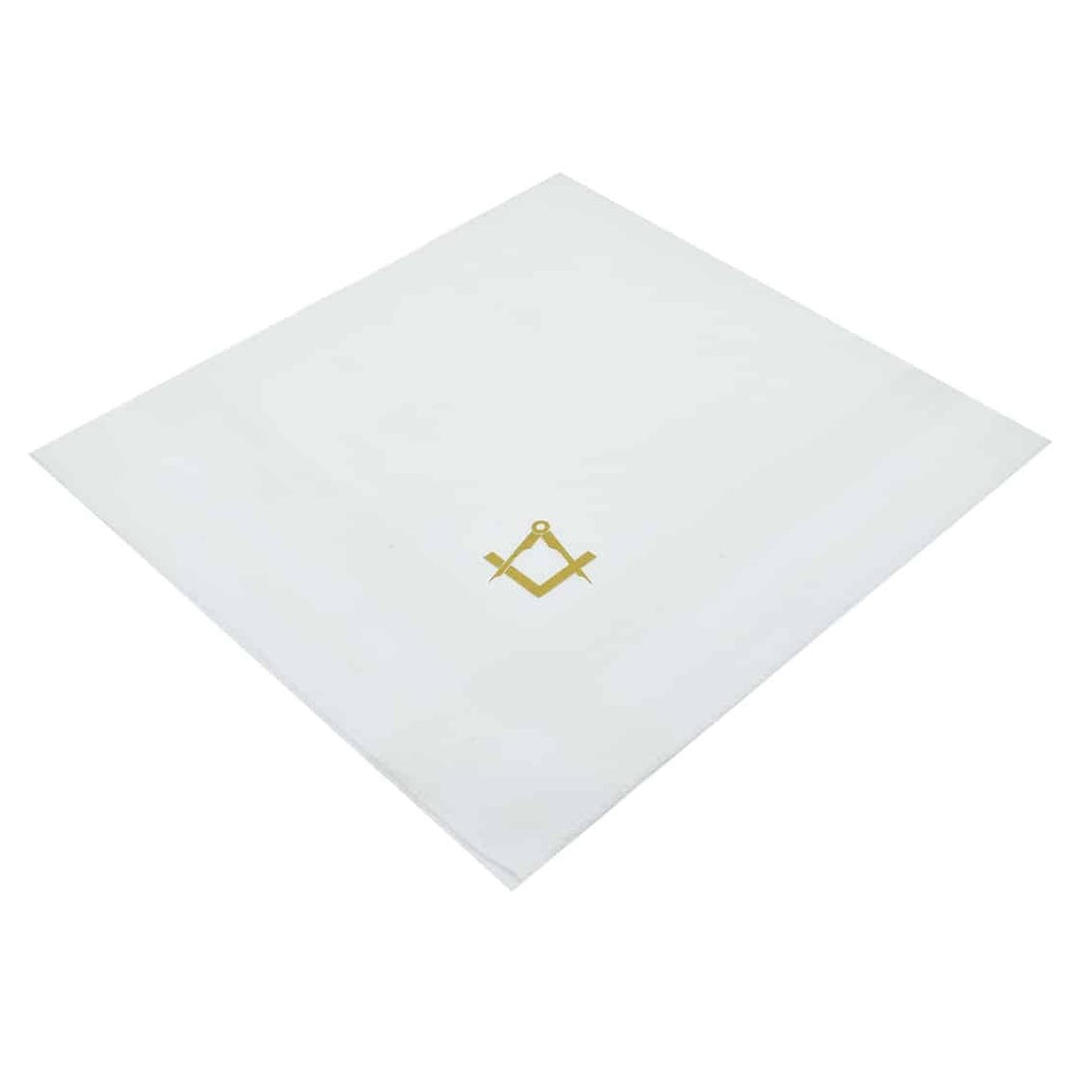 Masonic Handkerchief - Masonic Pocket Handkerchief - White