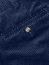 Load image into Gallery viewer, MEYER Cord Trousers - Mens Roma Luxury Cotton Corduroy - Navy - Back Pocket
