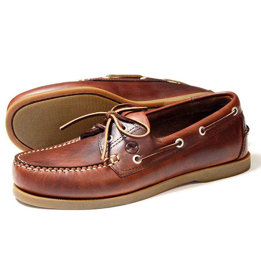 ORCA BAY Mens Creek Leather Deck Shoes - Saddle
