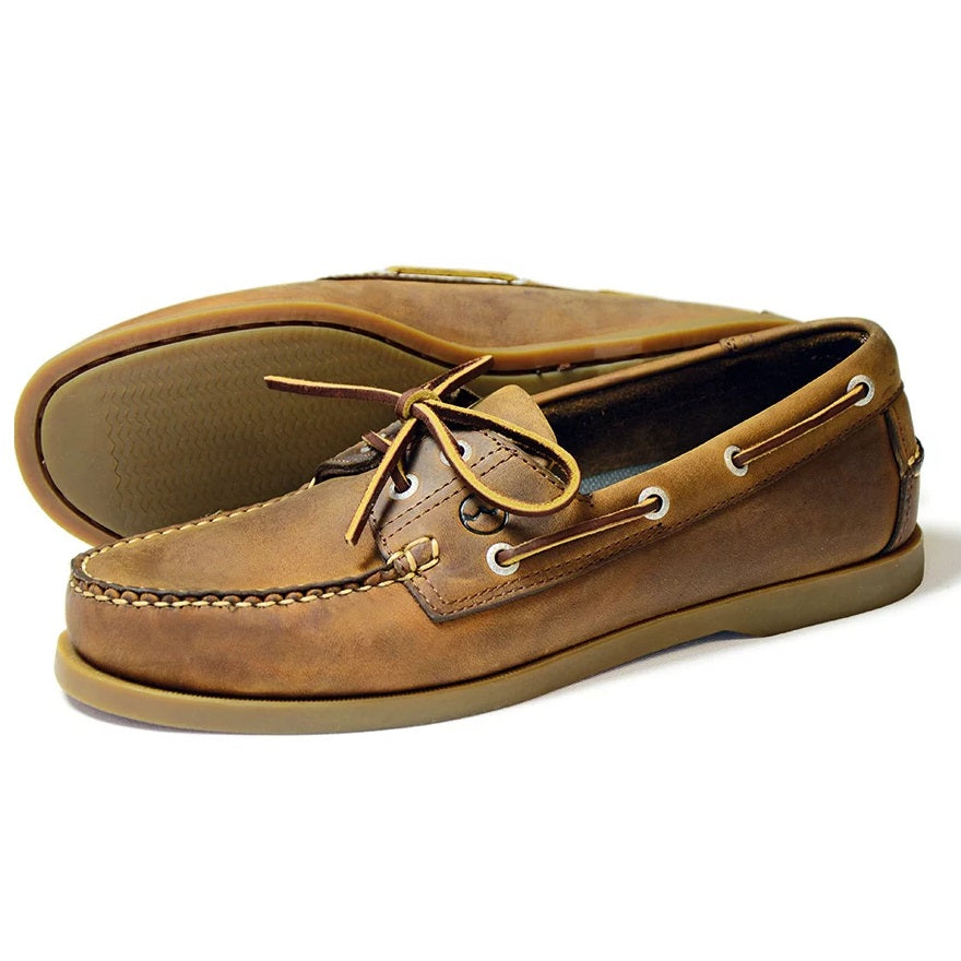 ORCA BAY Mens Creek Leather Deck Shoes - Sand