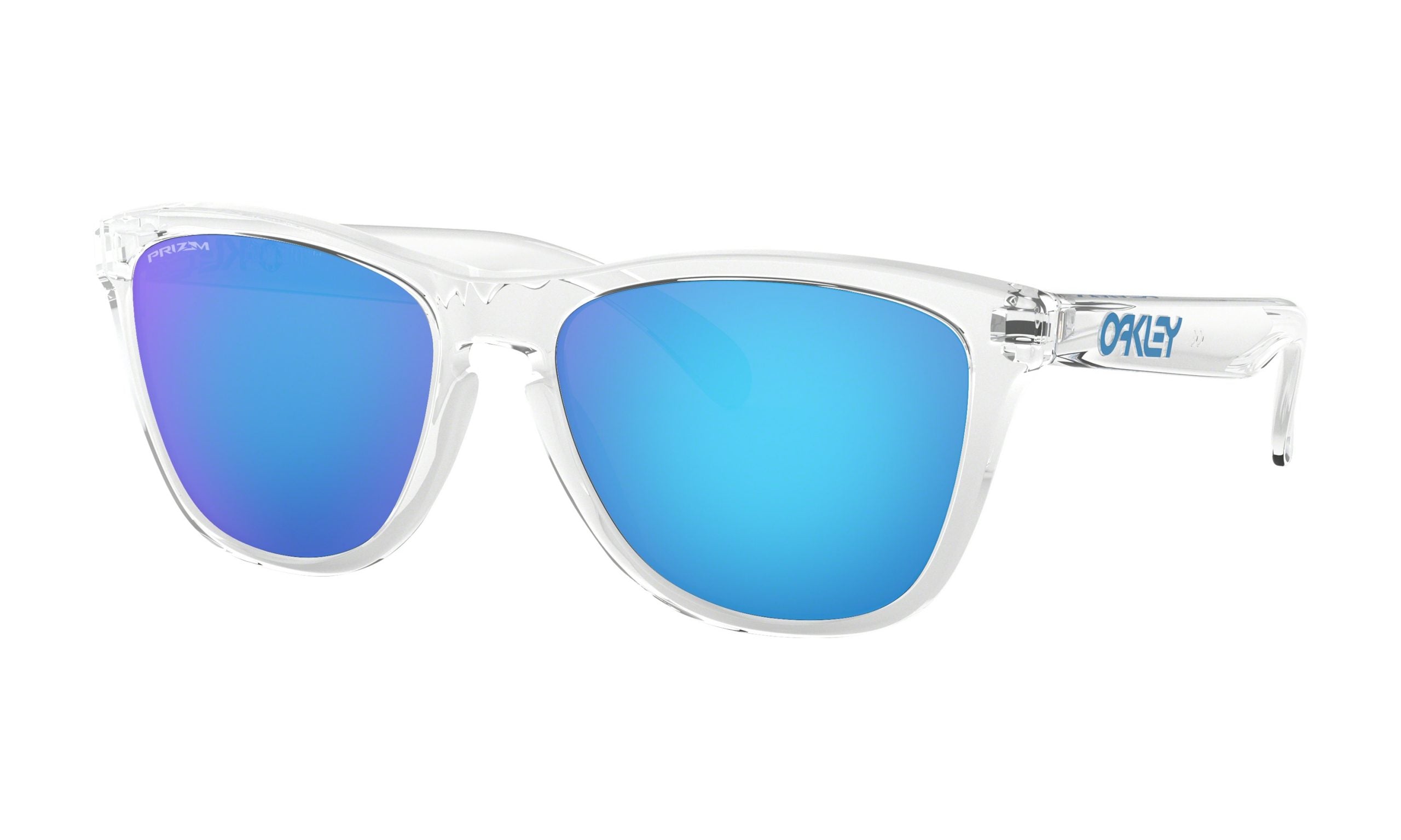 OAKLEY Frogskins Sunglasses - Crystal Clear - Prizm Sapphire Lens