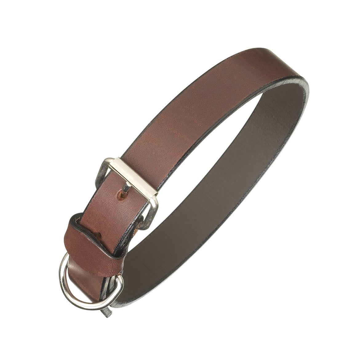 Pampeano Plain Leather Dog Collar - Brown