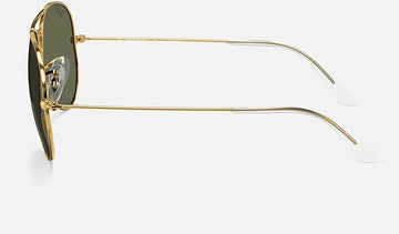 RAY-BAN Aviator Classic Sunglasses Gold Crystal Green