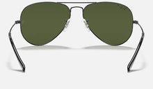 Load image into Gallery viewer, RAY-BAN Aviator Classic Sunglasses - RB3025 - Gunmetal - Crystal Green Polarized Lens
