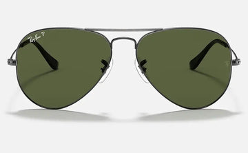 RAY-BAN Aviator Classic Sunglasses Gunmetal Crystal Green