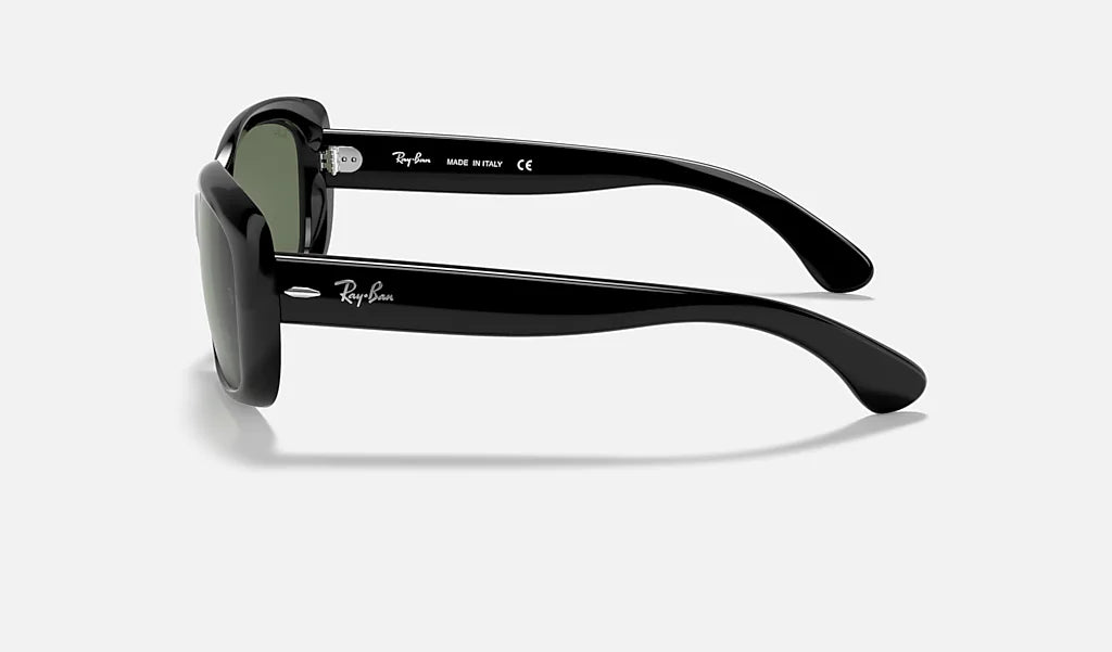 RAY-BAN Jackie Ohh Sunglasses - Black - Crystal Green Lens Ray-Ban