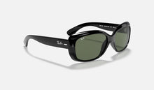 Load image into Gallery viewer, RAY-BAN Jackie Ohh Sunglasses - Black - Crystal Green Lens
