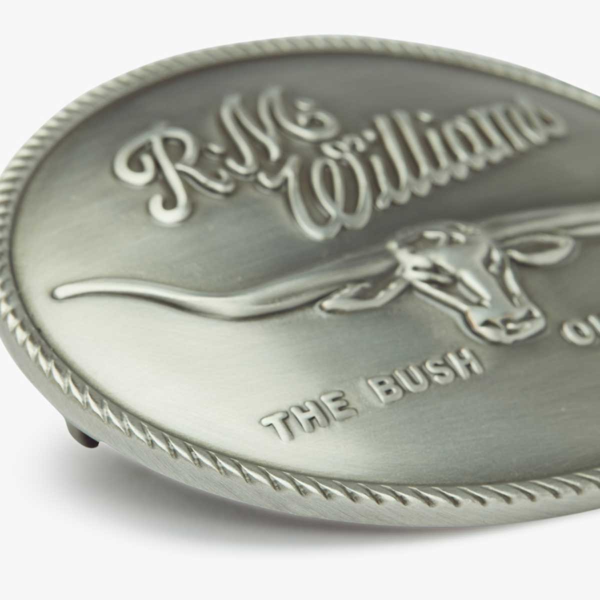 RM WILLIAMS Belt Buckle - Longhorn Trophy - Silver
