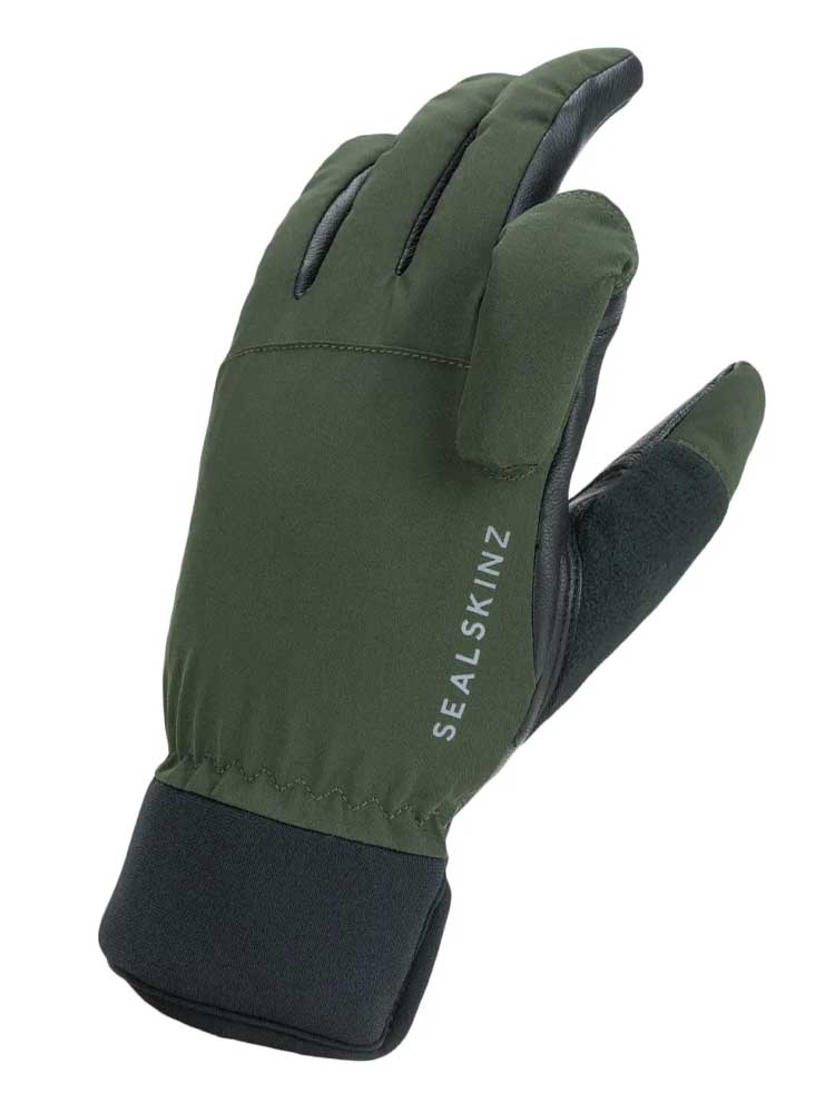 SEALSKINZ Gloves - Waterproof All Weather Shooting - Olive Green & Black