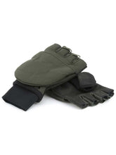 Load image into Gallery viewer, SEALSKINZ Gloves - Windproof Cold Weather Convertible Mitt - Olive Green &amp; Black
