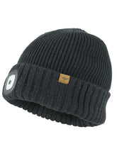 Load image into Gallery viewer, SEALSKINZ Hat - Waterproof Cold Weather LED Roll Cuff Beanie - Black
