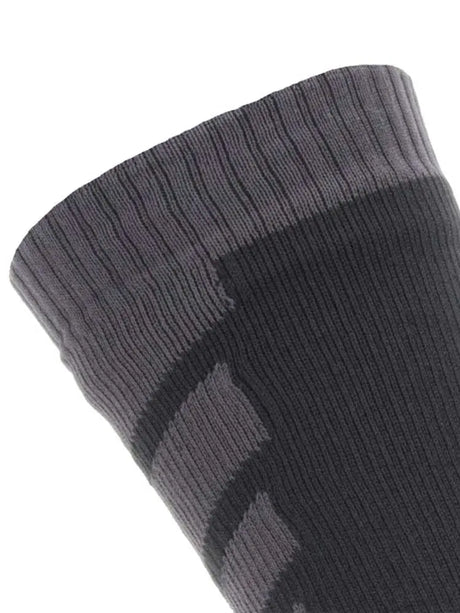 SEALSKINZ Socks - Waterproof Warm Weather Mid Length - Black & Grey