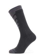 Load image into Gallery viewer, SEALSKINZ Socks - Waterproof Warm Weather Mid Length - Black &amp; Grey

