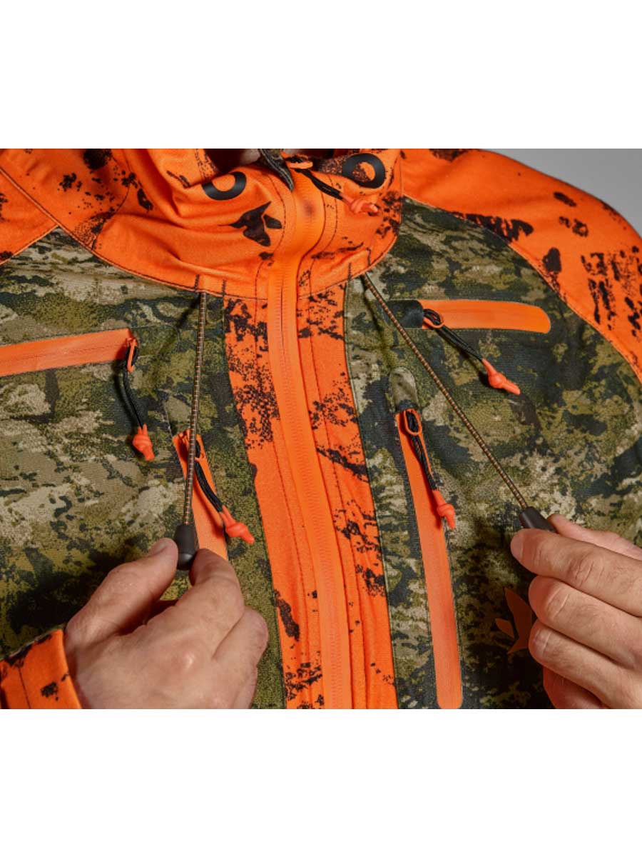 SEELAND Vantage Jacket – Mens - InVis Green / InVis Orange Blaze Seeland