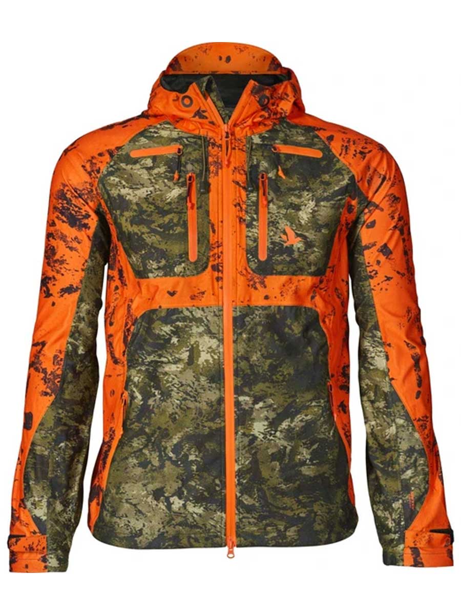 SEELAND Vantage Jacket – Mens - InVis Green / InVis Orange Blaze