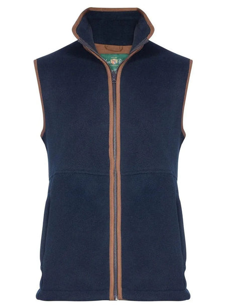 ALAN PAINE Aylsham Mens Fleece Gilet - Dark Navy Alan Paine