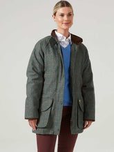 Load image into Gallery viewer, ALAN PAINE Combrook Tweed Shooting Coat - Ladies Tweed - Spruce
