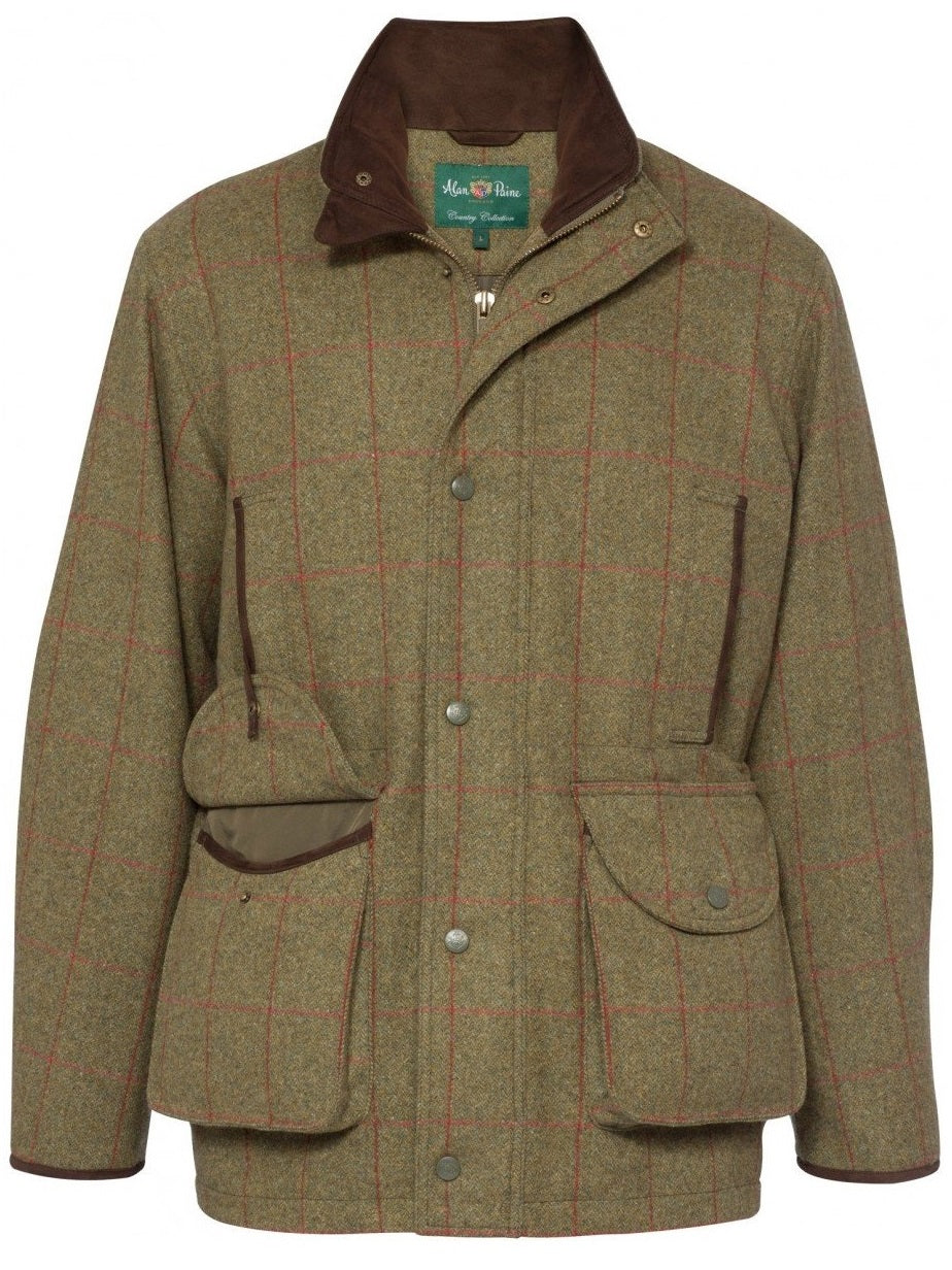 ALAN PAINE Field Coat - Mens Combrook Tweed - Sage