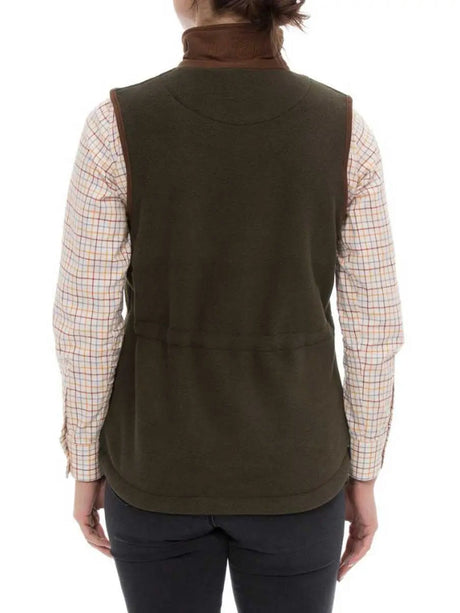 ALAN PAINE Aylsham Ladies Fleece Gilet - Green – back.