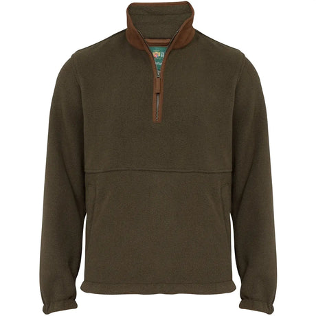 ALAN PAINE Aylsham Quarter Zip Fleece Jacket - Mens - Green Alan Paine